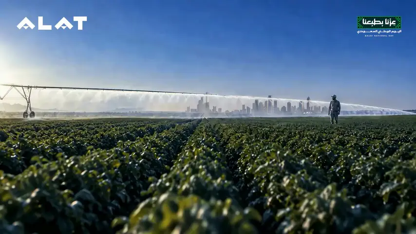 Fly-through — farm to tower, one 13-second move