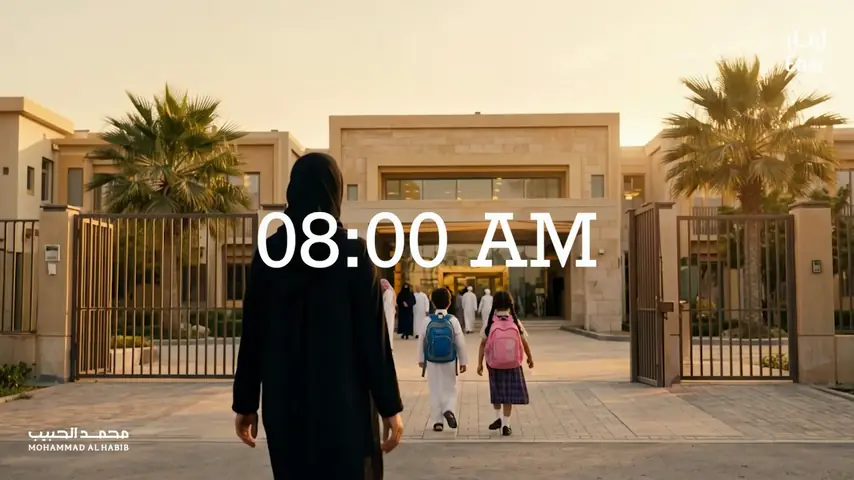 School gate — a wave