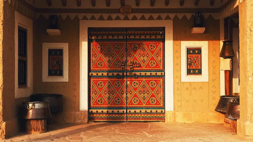 A Najdi door opens