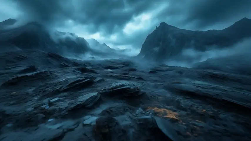 Opening — volcanic terrain